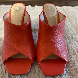 Orange heeled sandals- Women’s size 8